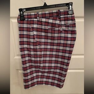 Vintage 1980's Sandherst Retro Plaid Stripe men's shorts size 38